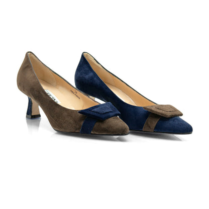 Figini - Décolleté Asimmetriche con fibbia e tacco di 5 cm blu - testamoro - Figini Milano