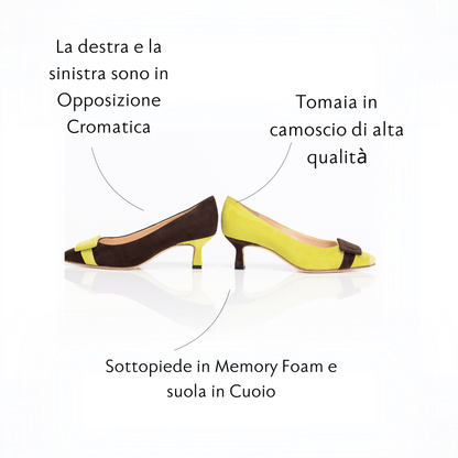 Figini - Décolleté Asimmetriche con tacco 5 cm Marrone - Lime - Figini Milano