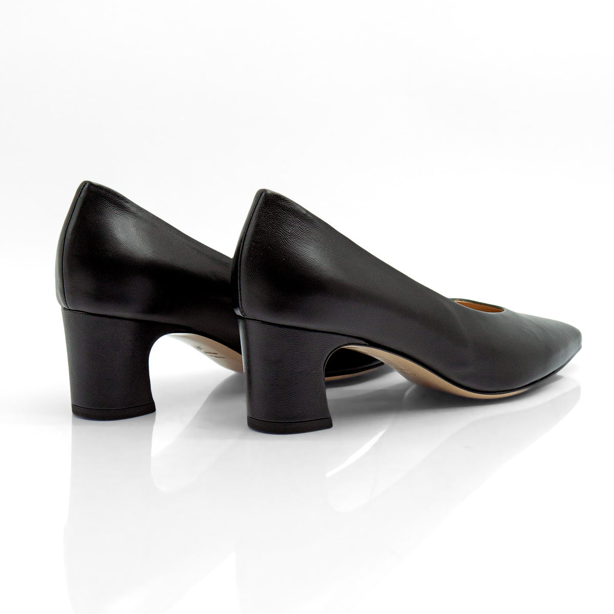 Figini - Décolleté con tacco 5 cm in nappa nero - Figini Milano