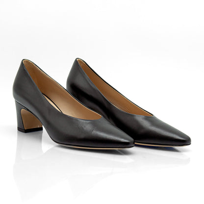 Figini - Décolleté con tacco 5 cm in nappa nero - Figini Milano