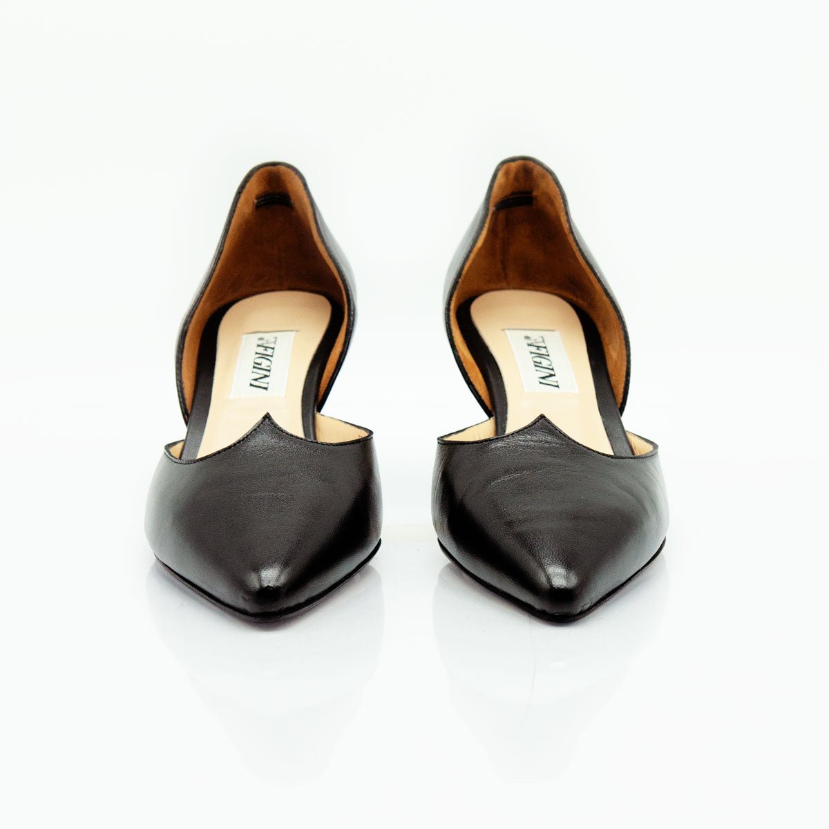 Figini - Décolleté D'Orsay con tacco 5 cm in nappa nera - Figini Milano