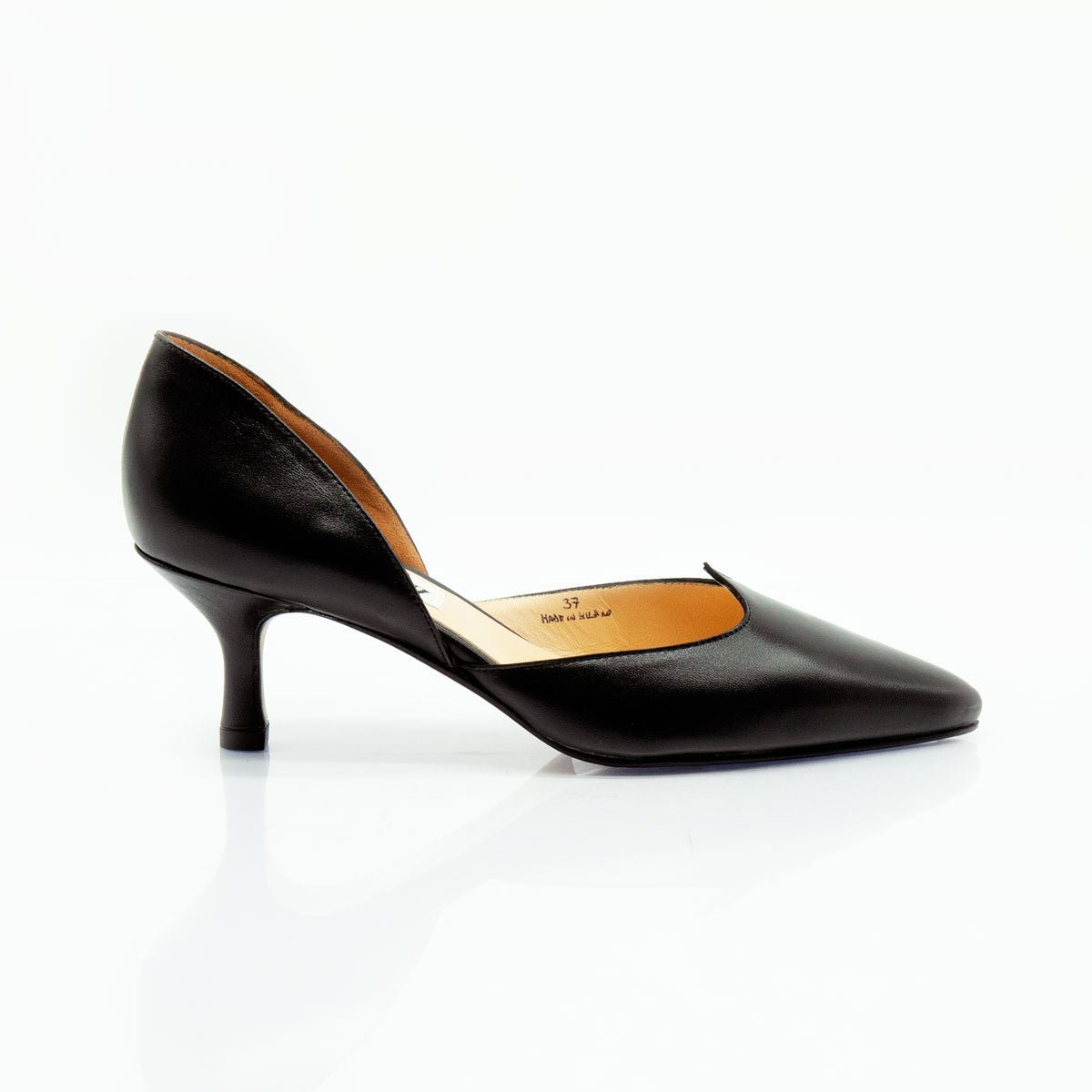 Figini - Décolleté D'Orsay con tacco 5 cm in nappa nera - Figini Milano