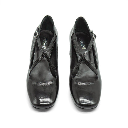 Figini - Décolleté Mary-Jane con tacco 5 in vernice nero - Figini Milano