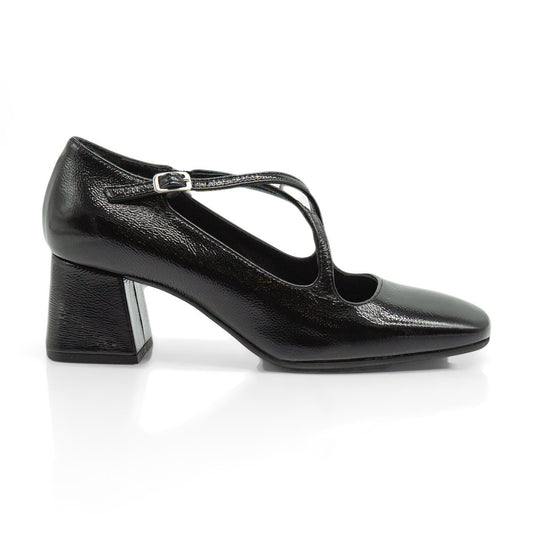 Figini - Décolleté Mary-Jane con tacco 5 in vernice nero - Figini Milano