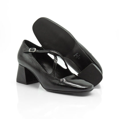 Figini - Décolleté Mary-Jane con tacco 5 in vernice nero - Figini Milano