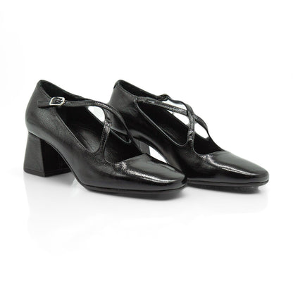 Figini - Décolleté Mary-Jane con tacco 5 in vernice nero - Figini Milano