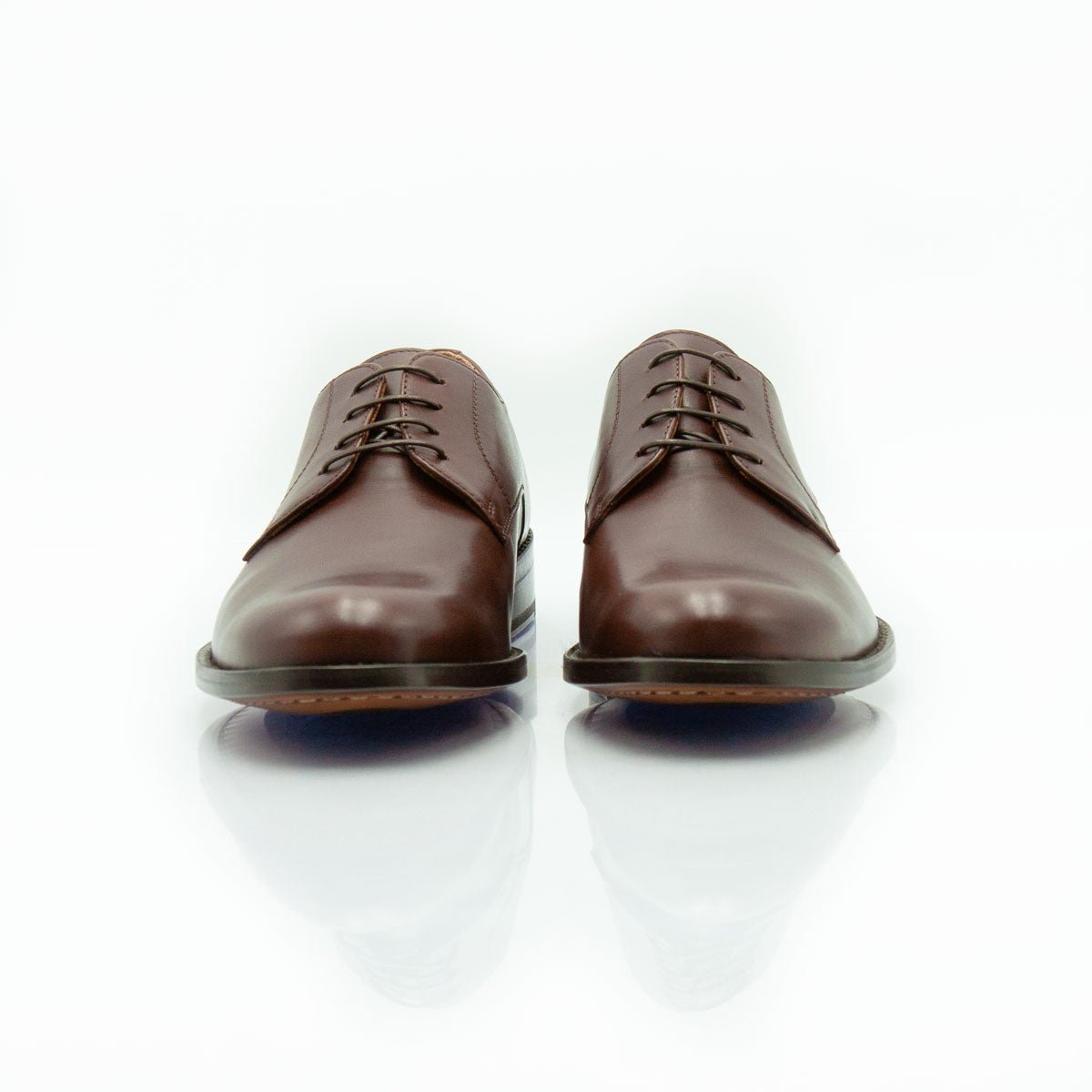 Figini - Derby flex con suola cuoio in nappa marrone - Figini Milano