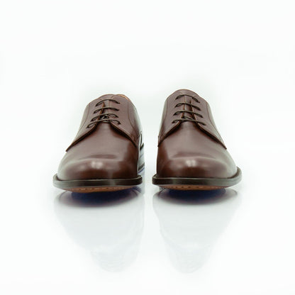 Figini - Derby flex con suola cuoio in nappa marrone - Figini Milano