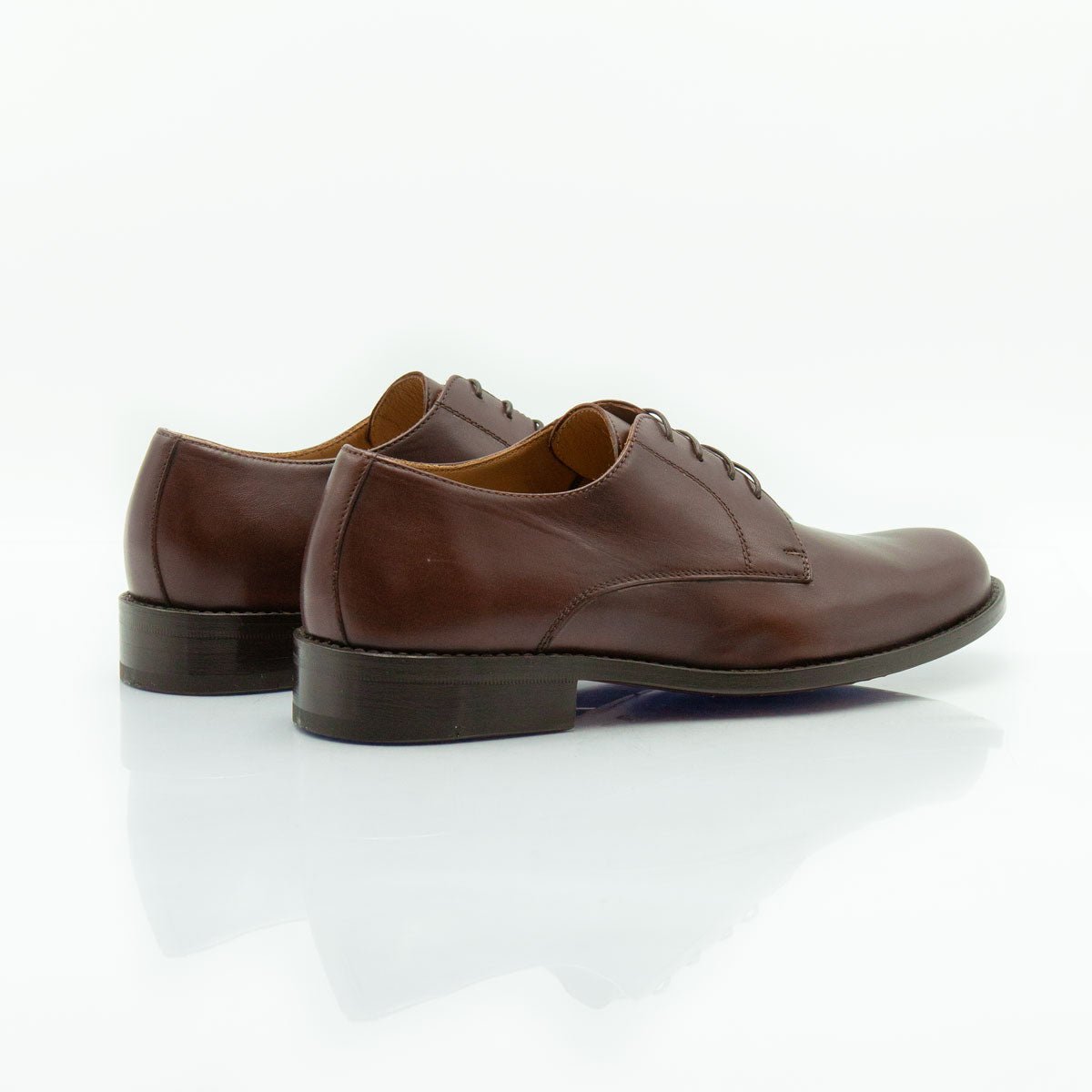 Figini - Derby flex con suola cuoio in nappa marrone - Figini Milano