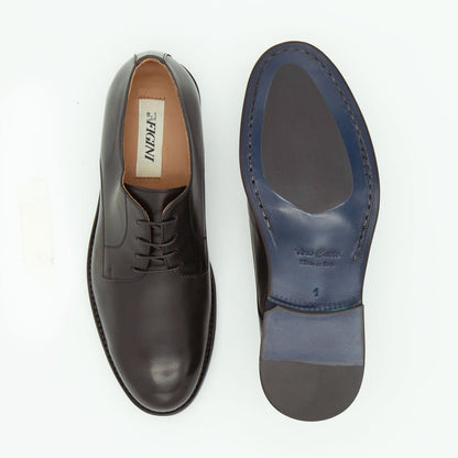 Figini - Derby flex con suola cuoio in nappa nero - Figini Milano