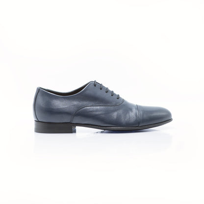 Figini - Francesina elegante in morbida nappa blu - Figini Milano