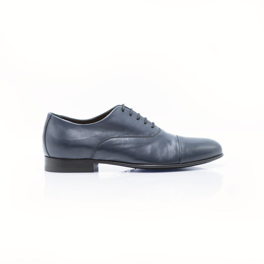 Figini - Francesina elegante in morbida nappa blu - Figini Milano