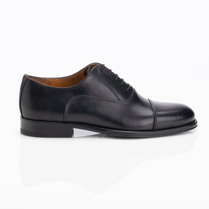 Figini - Francesina Oxford con suola in cuoio in vitello Nero - Figini Milano