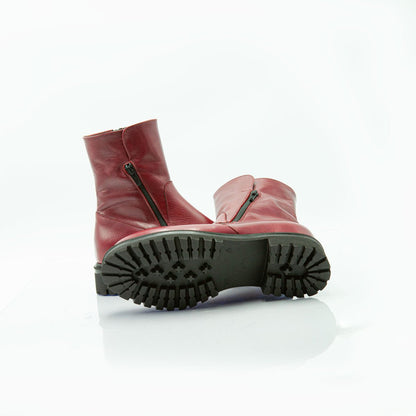 Figini - Kombat Boots con doppia cerniera in Vitello Rubino - Figini Milano