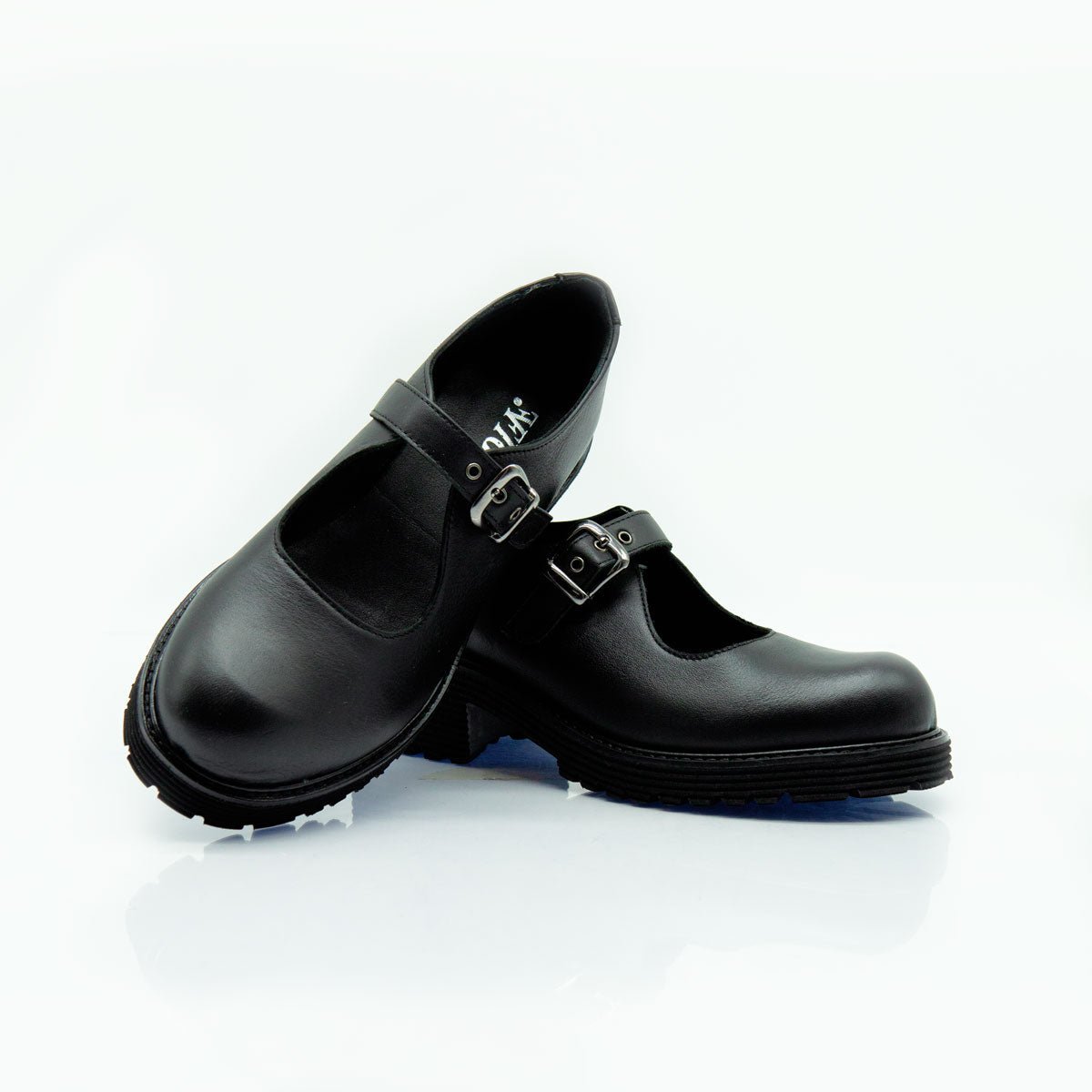 Figini - Kombat Mary Jane in Vitello nero - Figini Milano