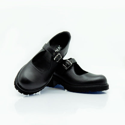 Figini - Kombat Mary Jane in Vitello nero - Figini Milano