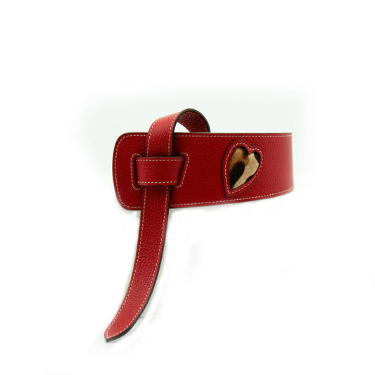 Figini & Martinenghi - Cintura Cravatta Love in dollaro rosso - Figini Milano