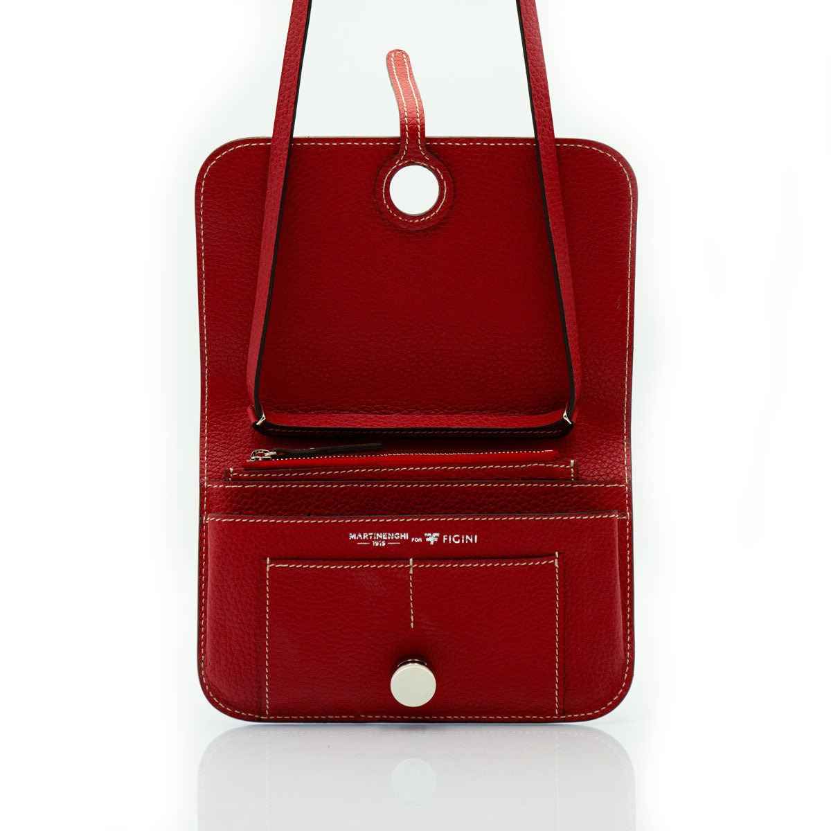 Figini & Martinenghi - Portafogli Love in bottalato rosso - Figini Milano