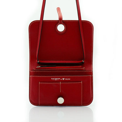 Figini & Martinenghi - Portafogli Love in bottalato rosso - Figini Milano