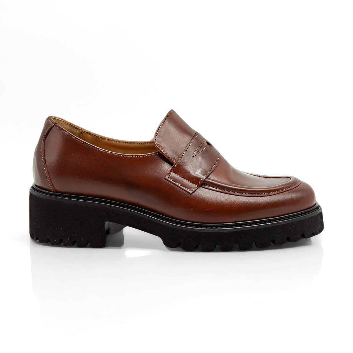 Figini - Mocassini chunky in vitello marrone - Figini Milano