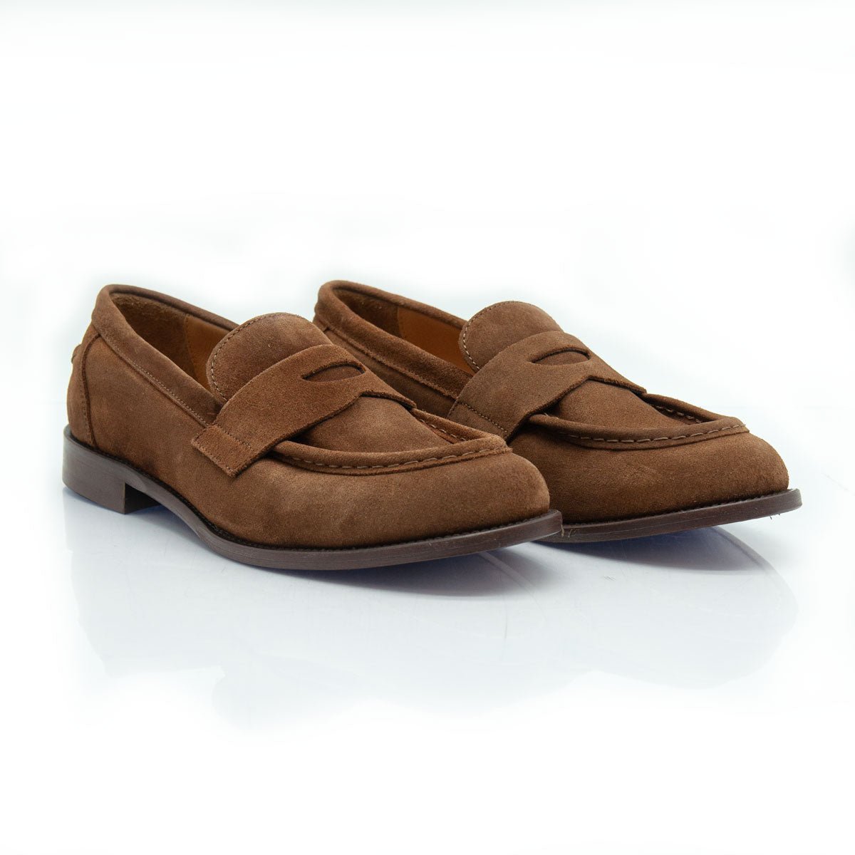Figini - Mocassini College Flex in Camoscio Marrone - Figini Milano