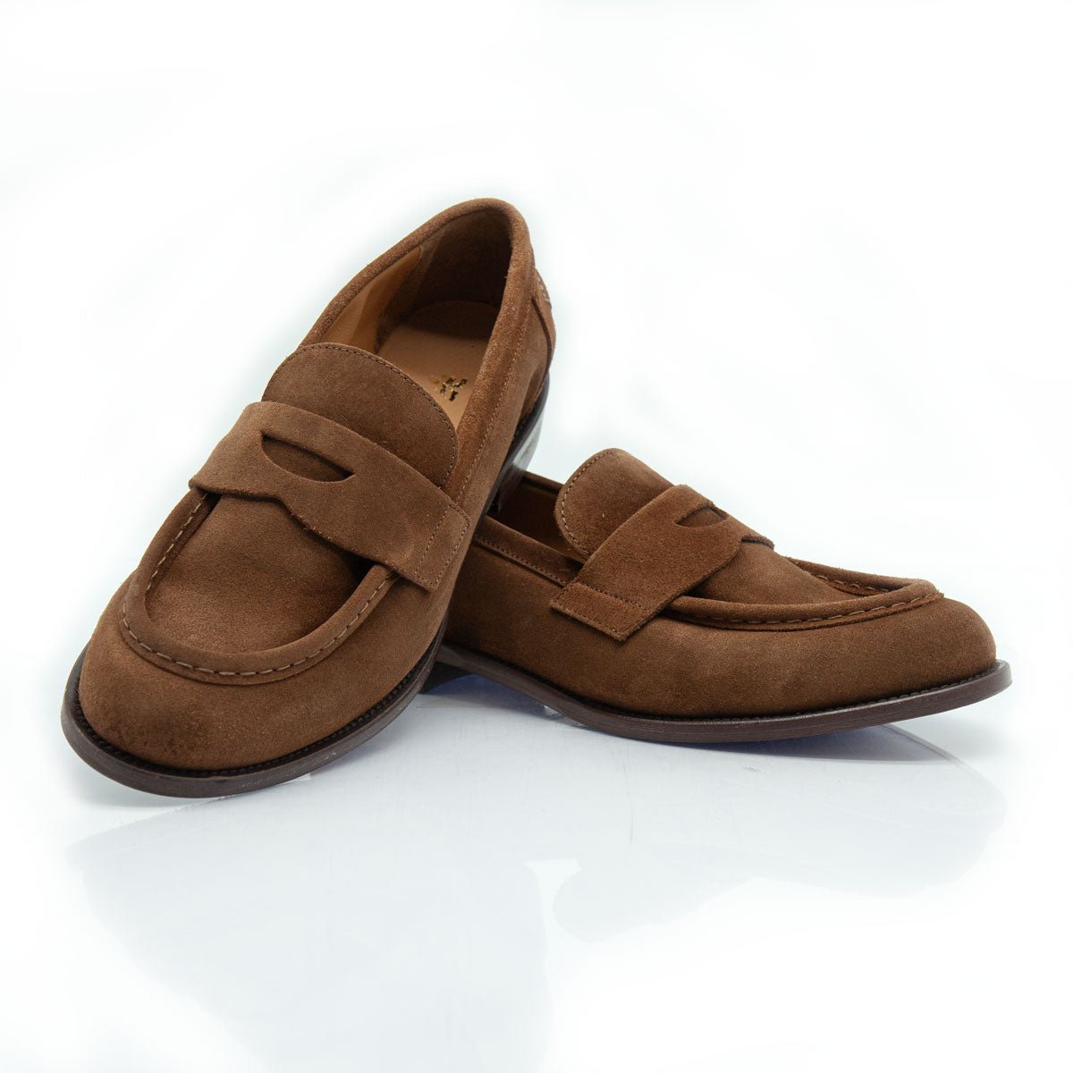 Figini - Mocassini College Flex in Camoscio Marrone - Figini Milano
