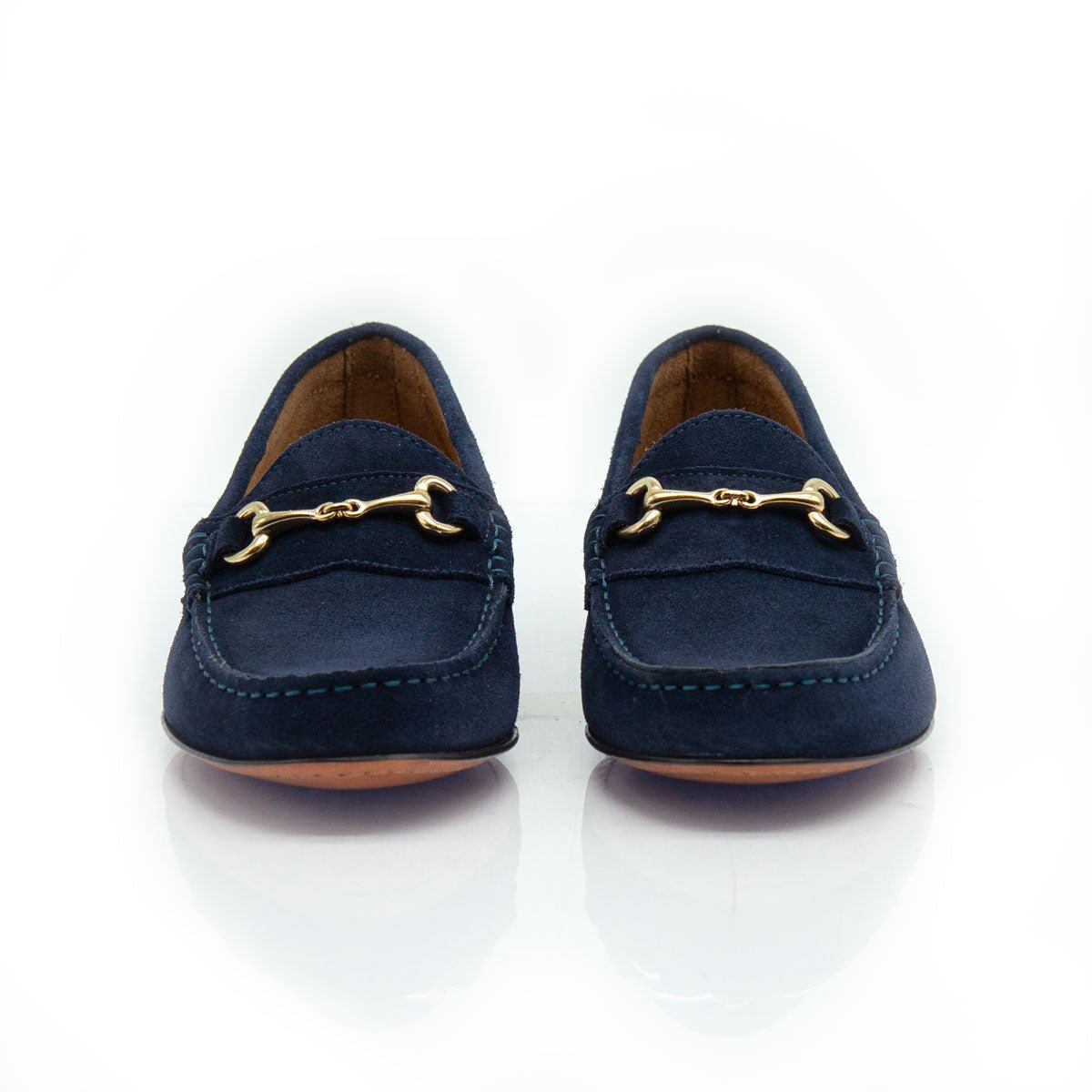 Figini - Mocassini con Morsetto in Camoscio Blu - Figini Milano