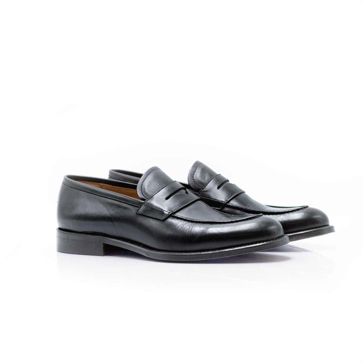 Figini - Mocassini con passante in vitello nero - Figini Milano