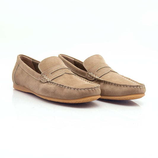 Figini - Mocassini Driver sfoderati in Nabuk Beige - Figini Milano