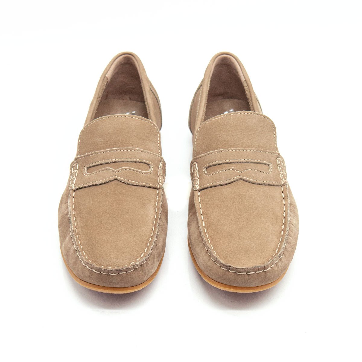 Figini - Mocassini Driver sfoderati in Nabuk Beige - Figini Milano