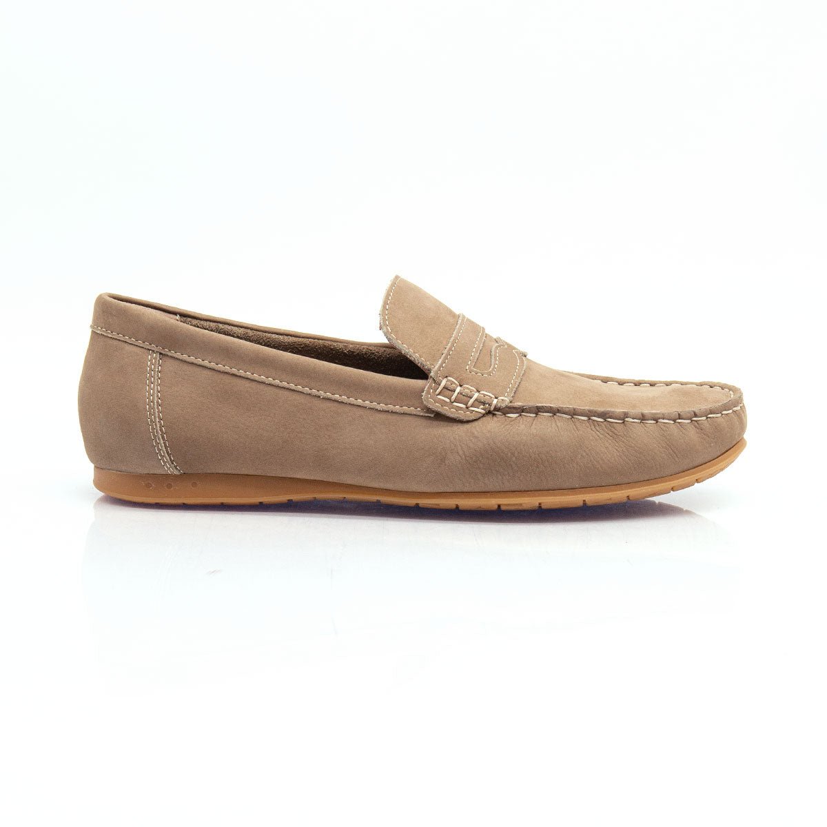 Figini - Mocassini Driver sfoderati in Nabuk Beige - Figini Milano
