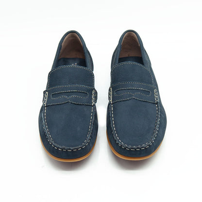 Figini - Mocassini Driver sfoderati in Nabuk Blu - Figini Milano