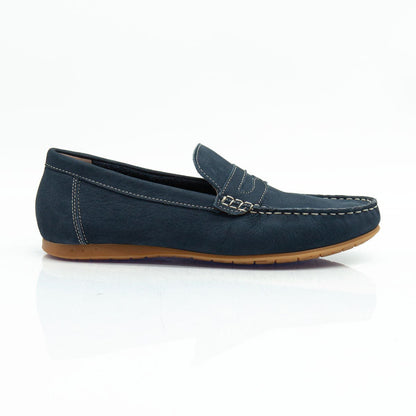 Figini - Mocassini Driver sfoderati in Nabuk Blu - Figini Milano