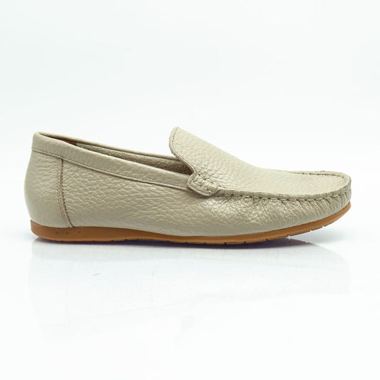 Figini - Mocassini Driver sfoderati in Vitello Bottalato Beige - Figini Milano