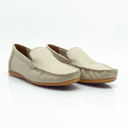 Figini - Mocassini Driver sfoderati in Vitello Bottalato Beige - Figini Milano