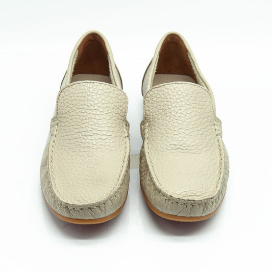 Figini - Mocassini Driver sfoderati in Vitello Bottalato Beige - Figini Milano