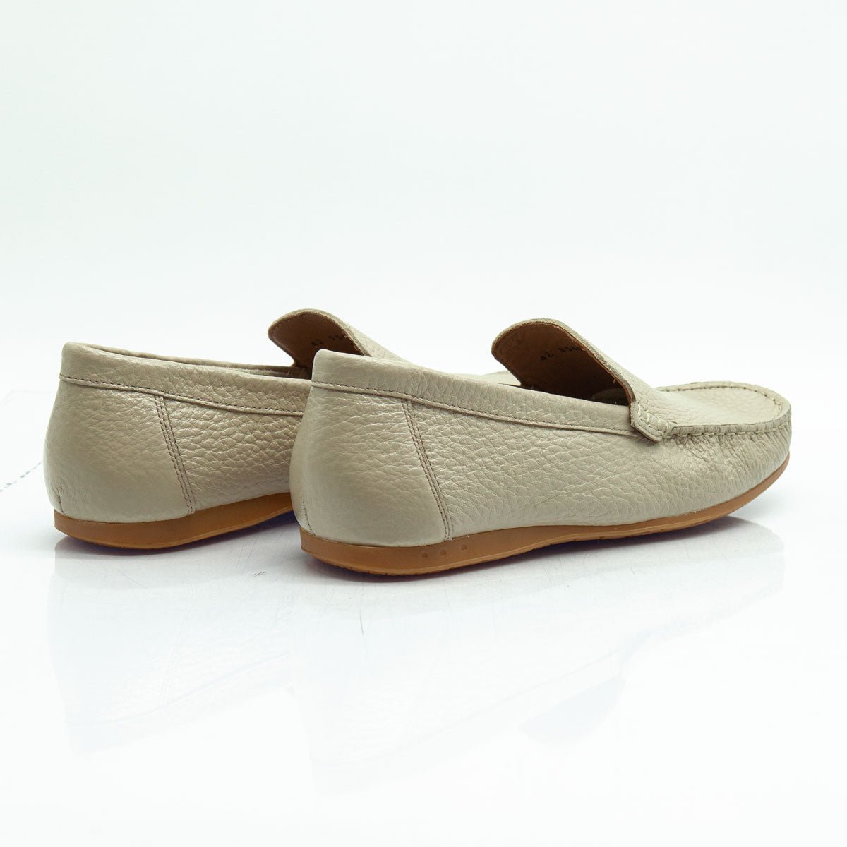 Figini - Mocassini Driver sfoderati in Vitello Bottalato Beige - Figini Milano
