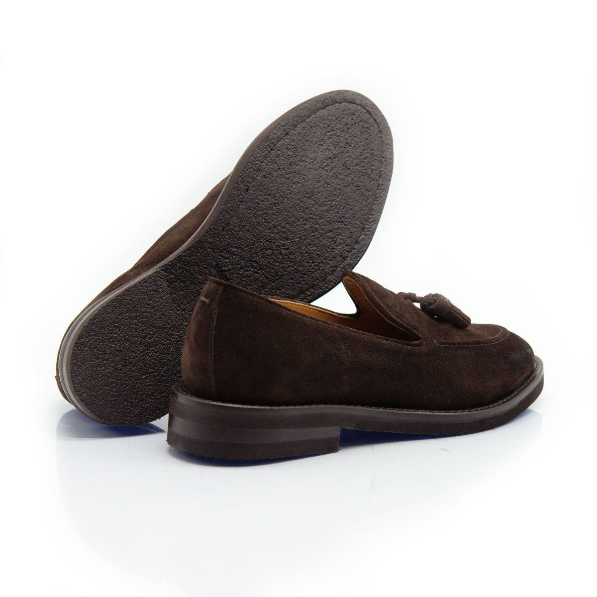 Figini - Mocassini flex con fiocchetto in vitello scamosciato testa moro - Figini Milano