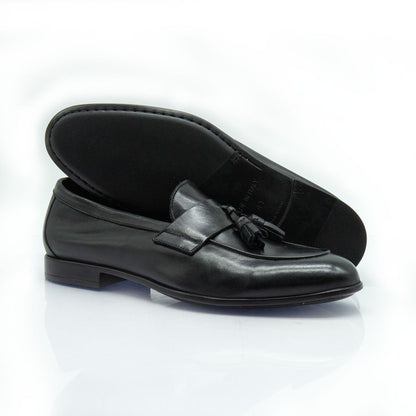 Figini - Mocassini guanto con fiocchetti in nappa Nero - Figini Milano