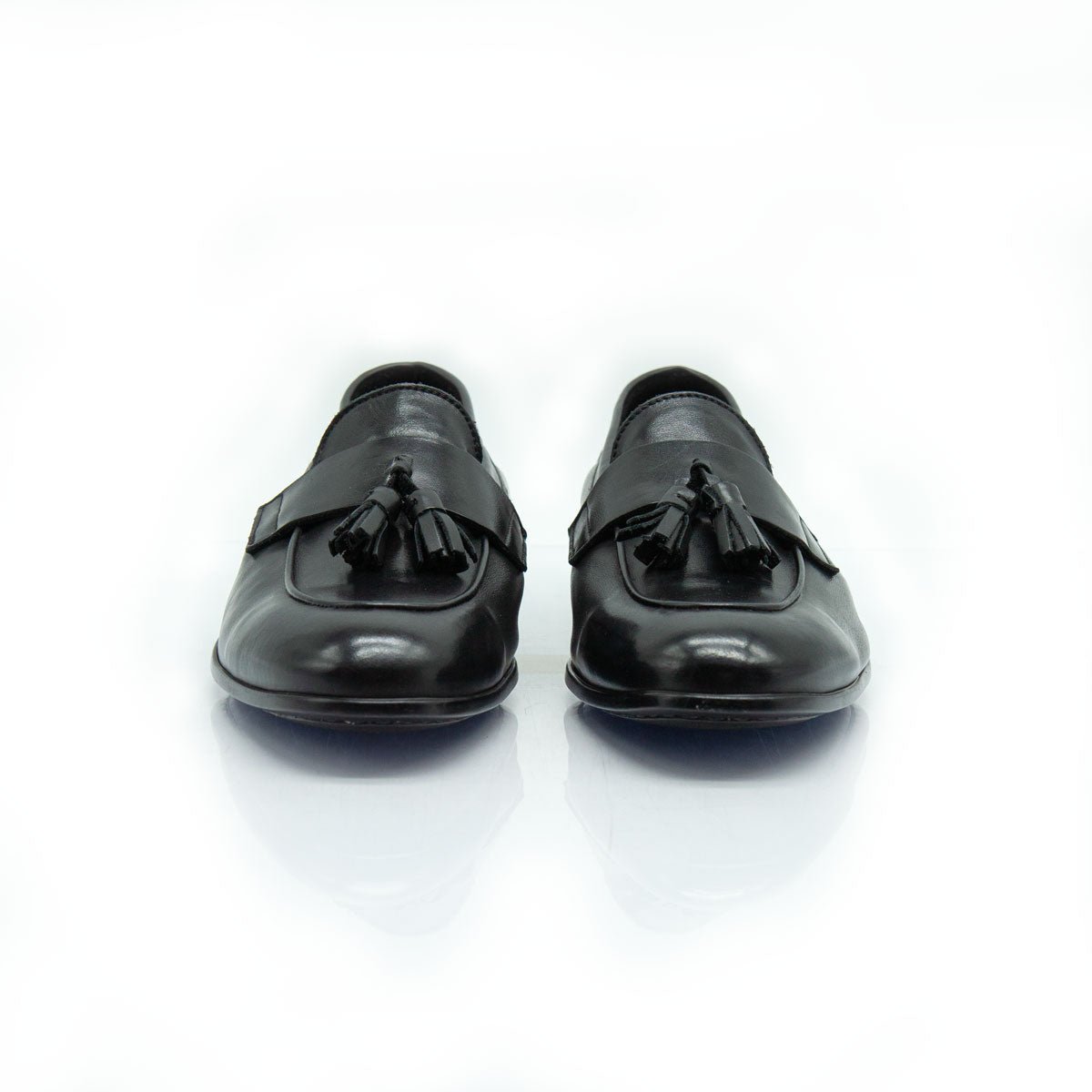 Figini - Mocassini guanto con fiocchetti in nappa Nero - Figini Milano