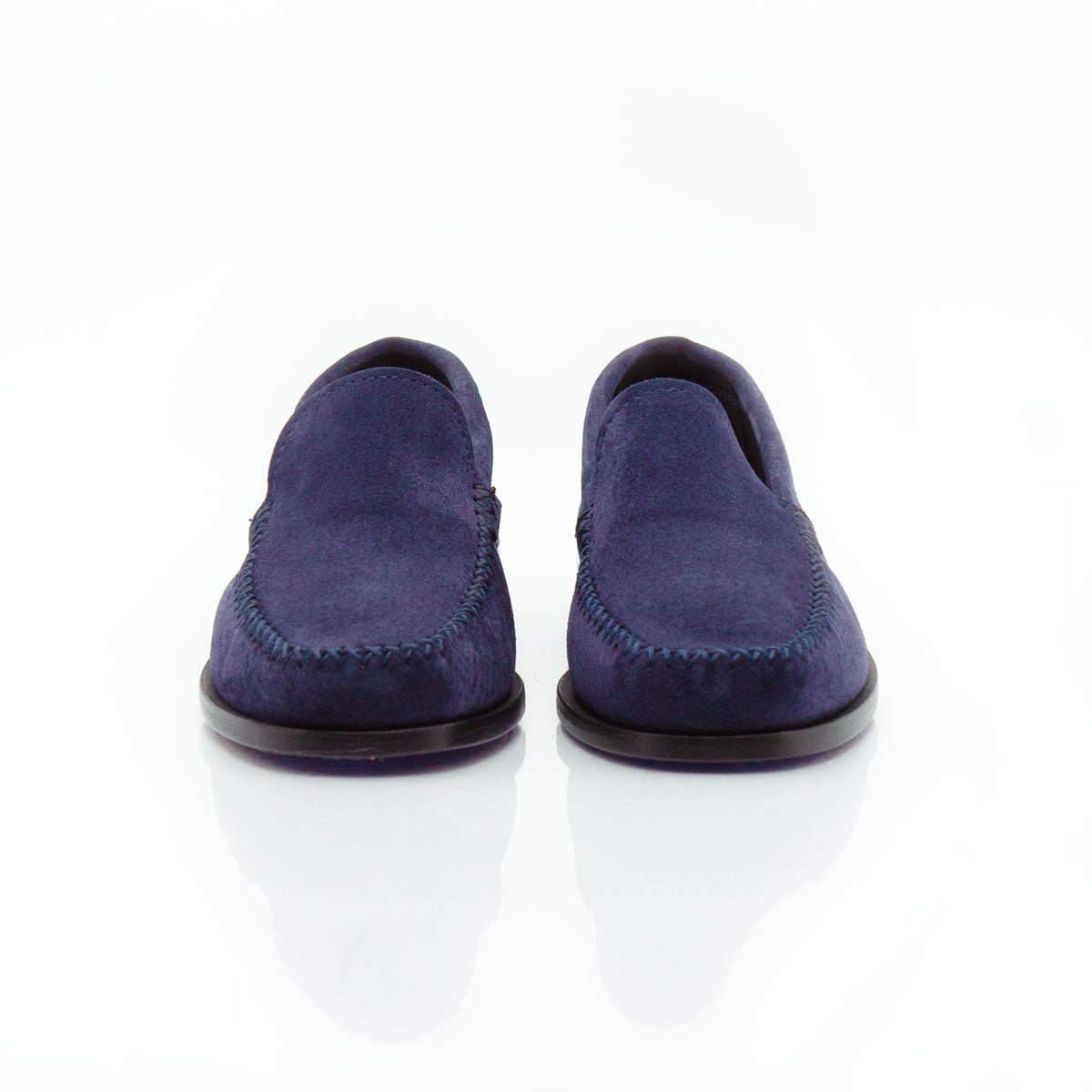 Figini - Mocassini sfoderati in camoscio blu - Figini Milano