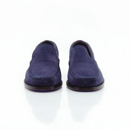 Figini - Mocassini sfoderati in camoscio blu - Figini Milano