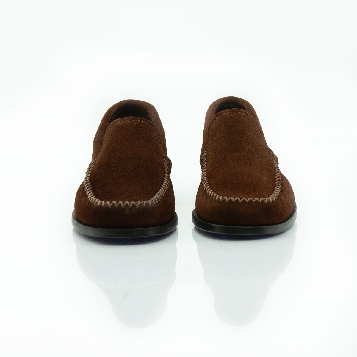 Figini - Mocassini sfoderati in camoscio marrone - Figini Milano