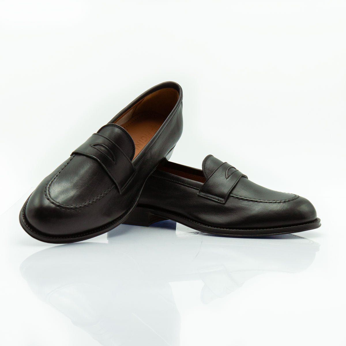 Figini - Mocassini sfoderati in vitello nero - Figini Milano