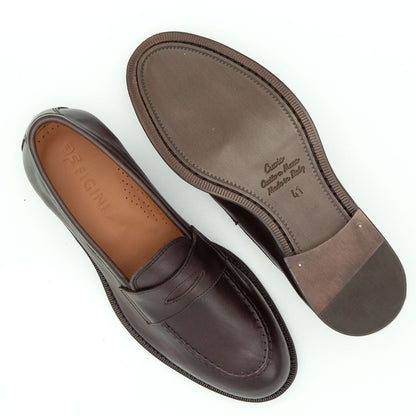 Figini - Mocassini sfoderati in vitello testa di moro - Figini Milano