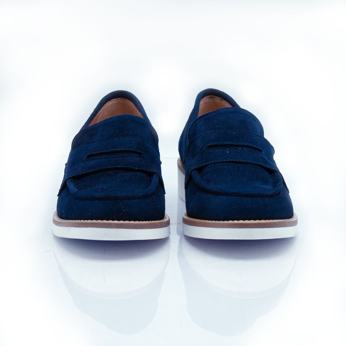 Figini - Mocassini slip - on in camoscio blu - Figini Milano