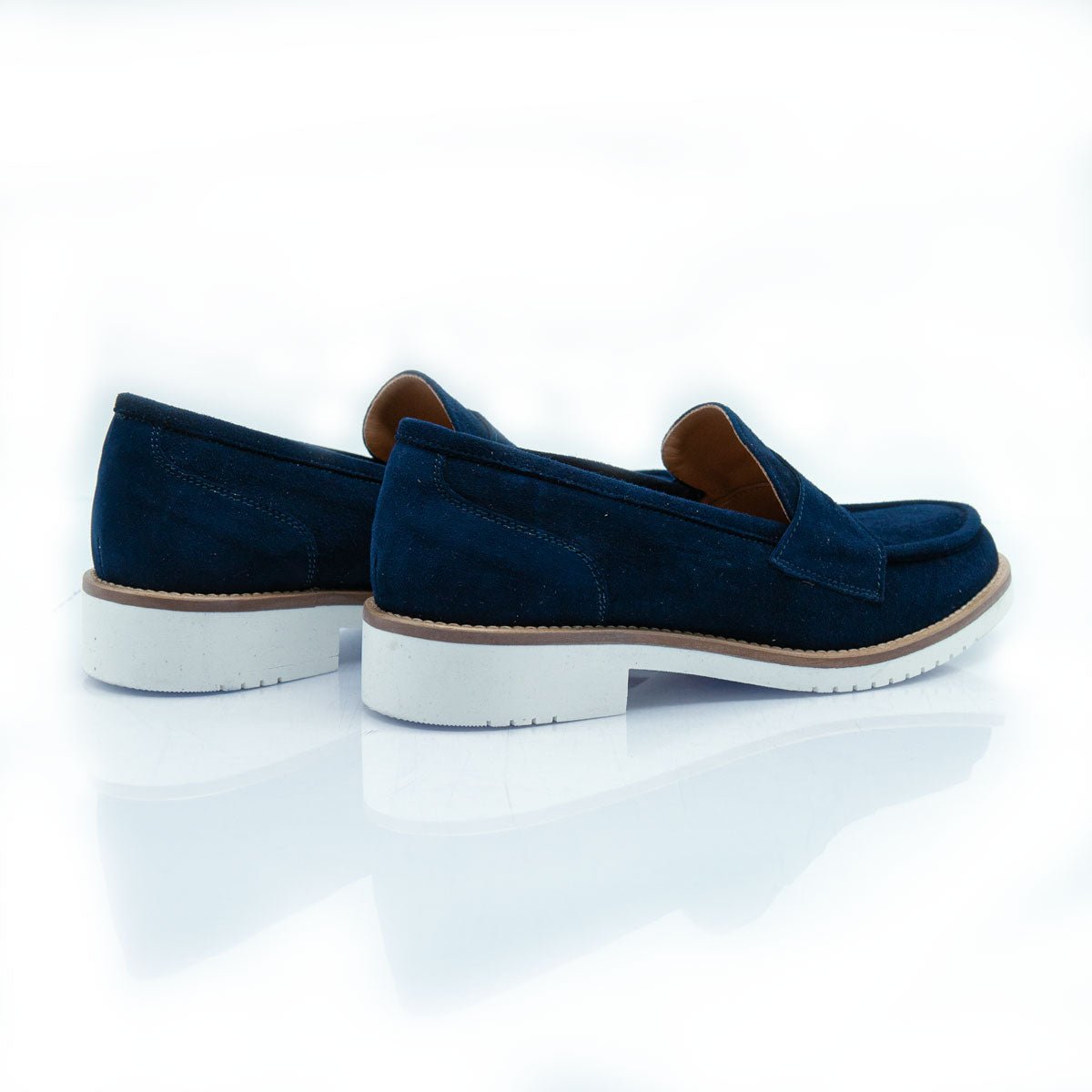 Figini - Mocassini slip - on in camoscio blu - Figini Milano