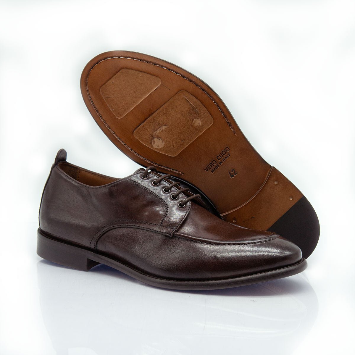 Figini - Mocassini Stringati Flex in Bufalo testamoro - Figini Milano