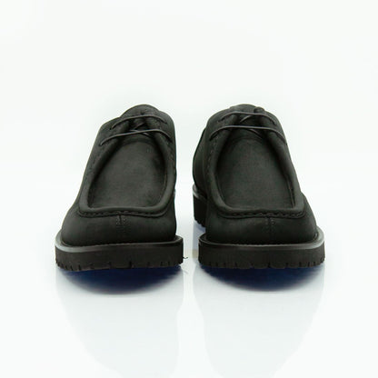 Figini - Mocassini Stringati fondo carro in nabuk nero - Figini Milano