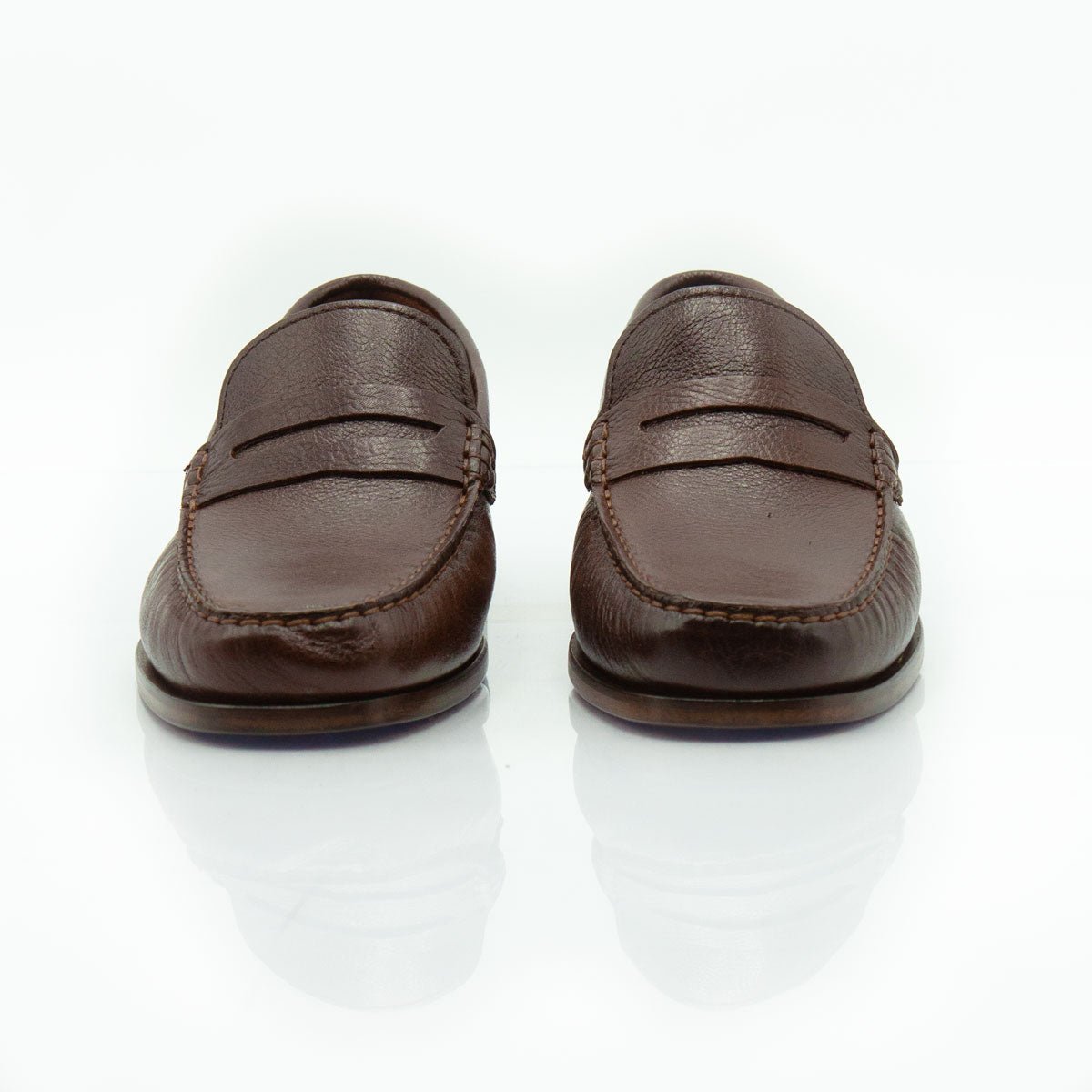 Figini - Mocassini tubolari in vitello bottalato testa di moro - Figini Milano